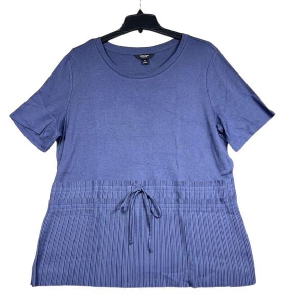 Simply Vera Vera Wang Tops - SIMPLY VERA VERA WANG drawstring Waist Pleated Bottom Short Sleeve top Size XXL
